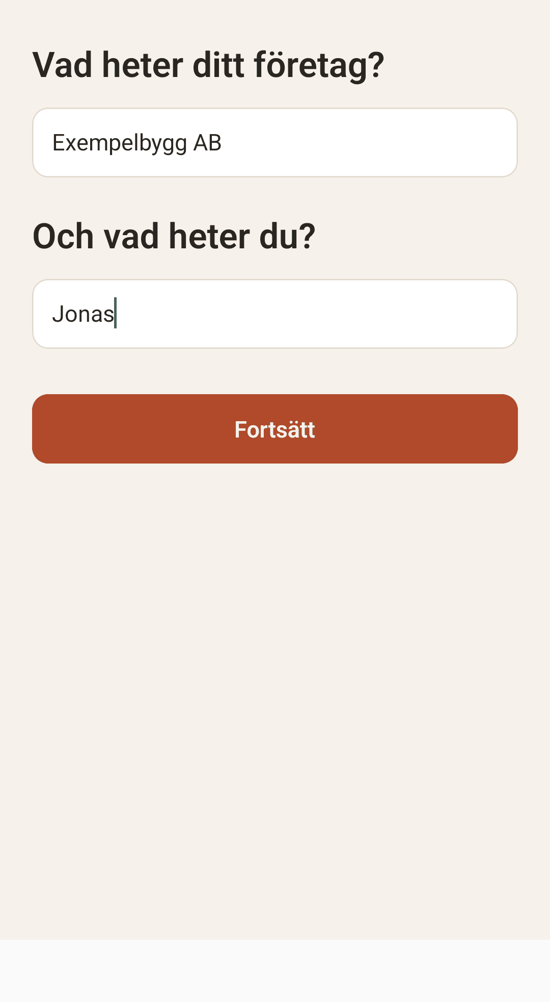 Två frågor, sedan är du igång