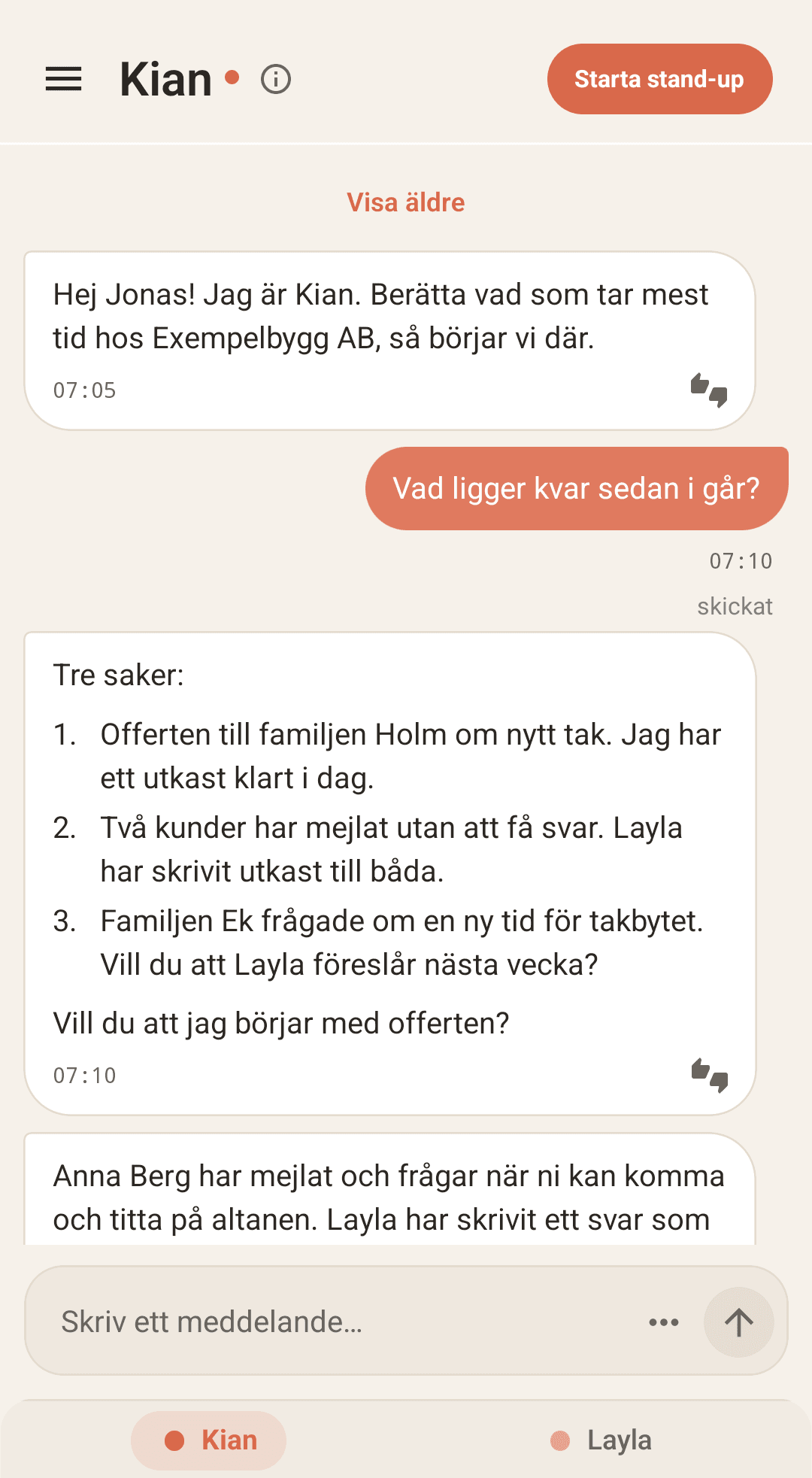 Du pratar med Kian som med en kollega